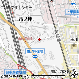 神奈川県川崎市中原区市ノ坪690-39周辺の地図