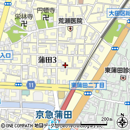 東京都大田区蒲田3丁目13-16周辺の地図