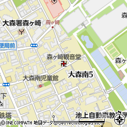 森ヶ崎観音堂周辺の地図