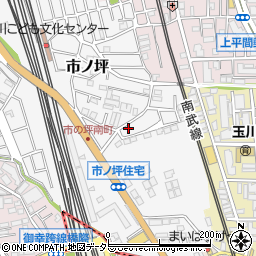 神奈川県川崎市中原区市ノ坪690-9周辺の地図