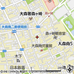 東京都大田区大森南2丁目6周辺の地図
