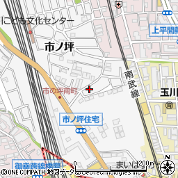 神奈川県川崎市中原区市ノ坪690-10周辺の地図