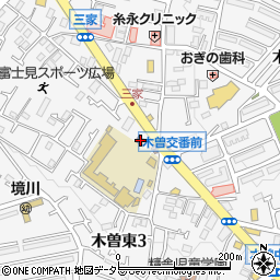 町田木曽郵便局周辺の地図
