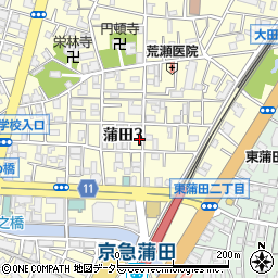 東京都大田区蒲田3丁目7-7周辺の地図