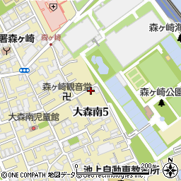 東京都大田区大森南5丁目3-2周辺の地図