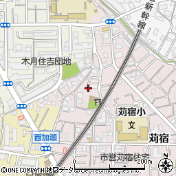 神奈川県川崎市中原区苅宿19周辺の地図