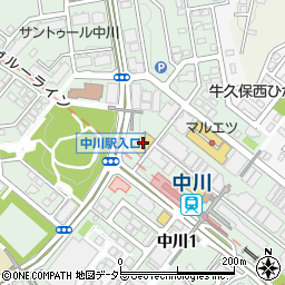ウエインズトヨタ神奈川　ビークルＳ都筑中川周辺の地図