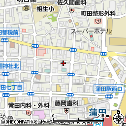 東京都大田区西蒲田7丁目周辺の地図