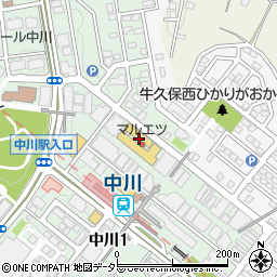 サーティワンアイスクリームＴｏ　Ｇｏ中川駅前マルエツ店周辺の地図