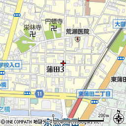 東京都大田区蒲田3丁目8-8周辺の地図
