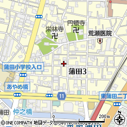 東京都大田区蒲田3丁目5-8周辺の地図