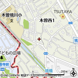 東京都町田市木曽西1丁目12周辺の地図