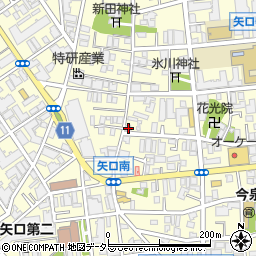 武蔵新田こみや接骨院周辺の地図