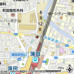 松屋蒲田西口店周辺の地図