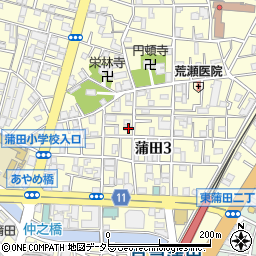 東京都大田区蒲田3丁目5-7周辺の地図