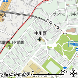 横浜市立　中川西保育園周辺の地図