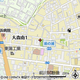 東京都大田区大森南1丁目周辺の地図