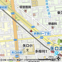 東京都大田区多摩川1丁目11-17周辺の地図