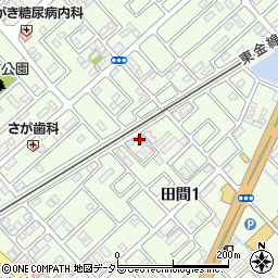 タウンコート田間Ｅ号棟周辺の地図