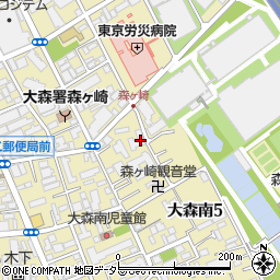東京都大田区大森南5丁目1-10周辺の地図