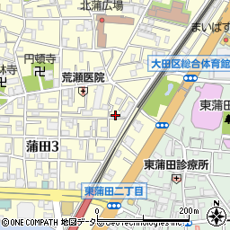 東京都大田区蒲田3丁目10-16周辺の地図