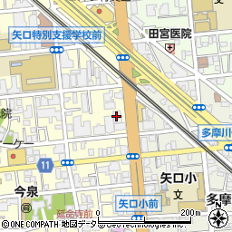 多摩川自動車有限会社周辺の地図