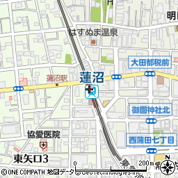 蓮沼駅周辺の地図