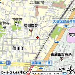 東京都大田区蒲田3丁目10-18周辺の地図