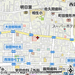 日本経済新聞　販売店大田区ＮＳＮ蒲田周辺の地図