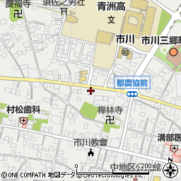 市川三郷町役場　製紙試験場周辺の地図