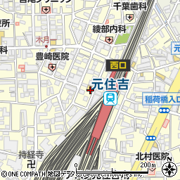 セブンイレブン元住吉駅西口店周辺の地図