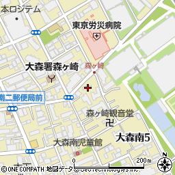 東京都大田区大森南5丁目1-5周辺の地図