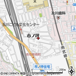 神奈川県川崎市中原区市ノ坪464-71周辺の地図