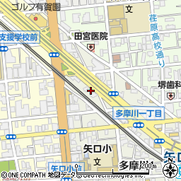 東京都大田区多摩川1丁目15-8周辺の地図