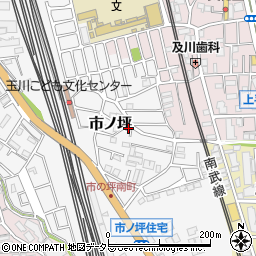神奈川県川崎市中原区市ノ坪464-72周辺の地図