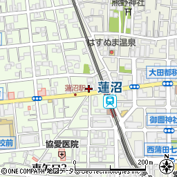 ファミリーマート蓮沼駅西店周辺の地図