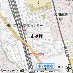 神奈川県川崎市中原区市ノ坪464-26周辺の地図