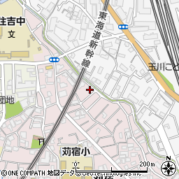 神奈川県川崎市中原区苅宿3-53周辺の地図