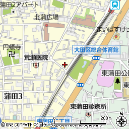 東京都大田区蒲田3丁目11周辺の地図
