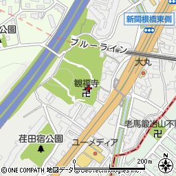 宝剣山観福寺周辺の地図
