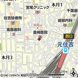 カギの２４時間救急車木月・小杉町・下沼部・上小田中・宮内周辺の地図