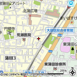 東京都大田区蒲田3丁目11-12周辺の地図