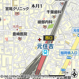 株式会社アクア２１　元住吉店周辺の地図