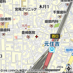 国産牛食べ放題 牛仙 元住吉周辺の地図