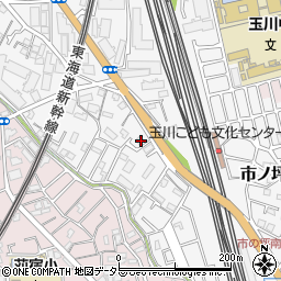 神奈川県川崎市中原区市ノ坪522-1周辺の地図