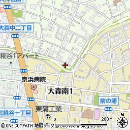 東京都大田区大森東4丁目42周辺の地図