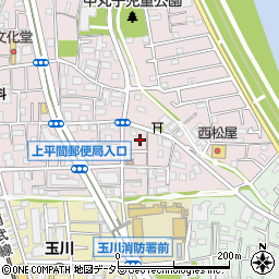 神奈川県川崎市中原区中丸子612周辺の地図