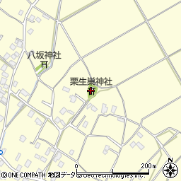 栗生巣神社周辺の地図