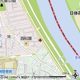 神奈川県川崎市中原区中丸子668周辺の地図