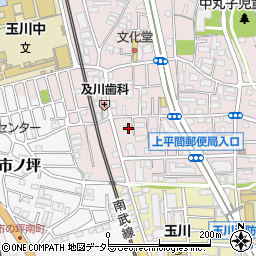 神奈川県川崎市中原区中丸子580-4周辺の地図